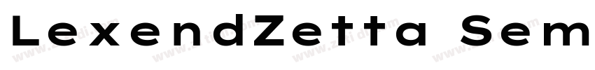 LexendZetta SemiBold字体转换
